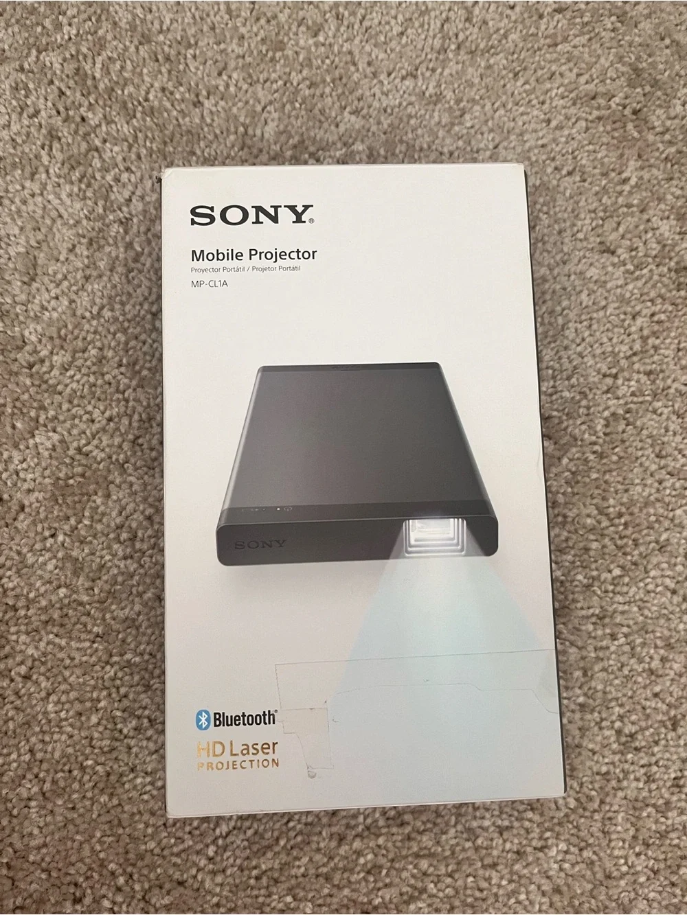Sony Mobile Projector in Black and White Packaging